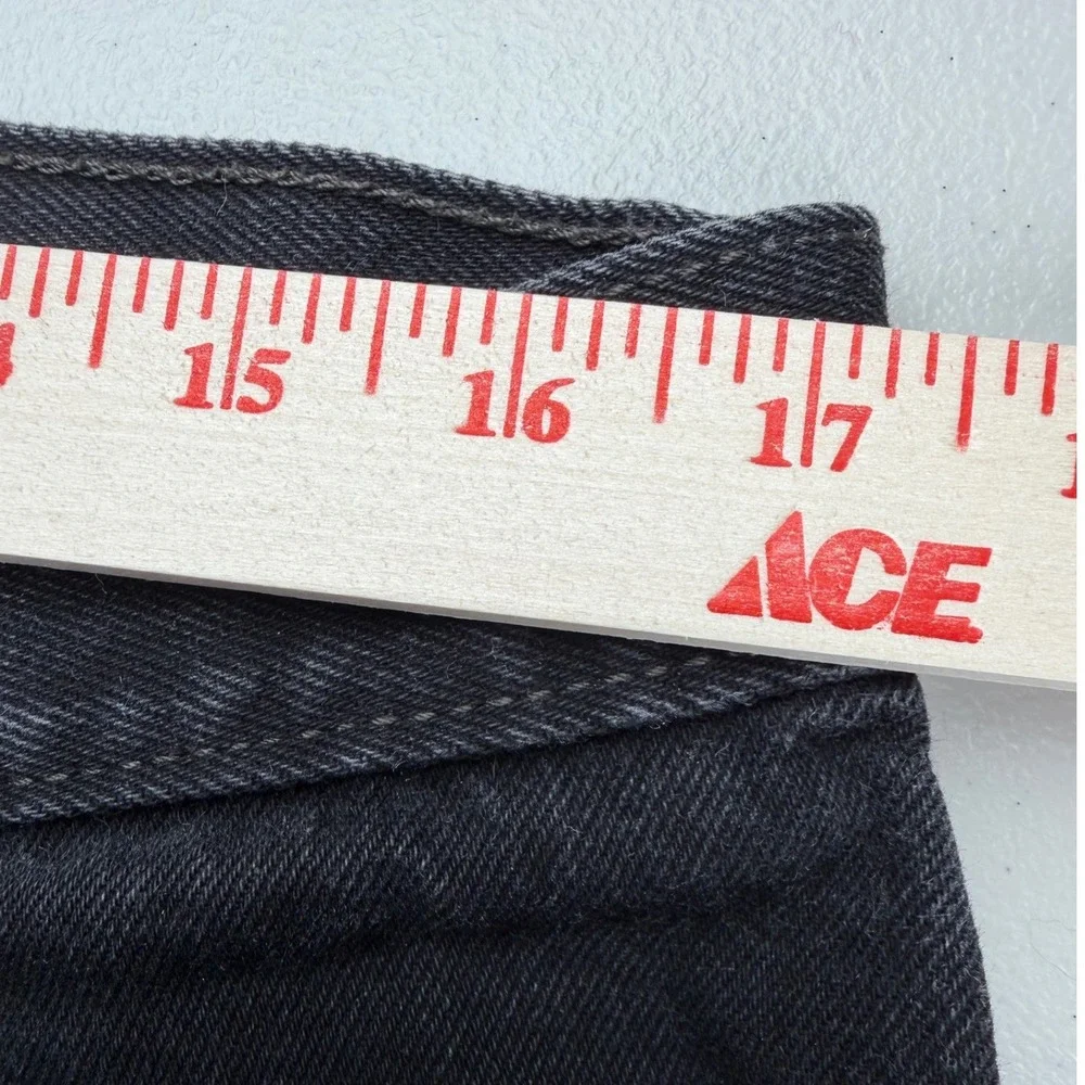 Levis 505 Regular Fit Jeans Mens 36x29‎ Faded Black Straight Leg Denim Pants